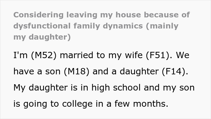 Text about a man dealing with a teen’s rude attitude in a dysfunctional family, considering leaving his family.
