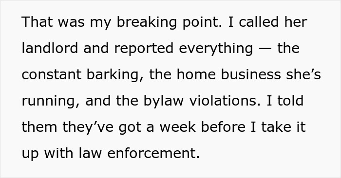 Woman confronting noisy neighbors about their dogs barking and reporting the issue to landlord and authorities. Woman confronting noisy neighbors about their dogs barking and reporting the issue to landlord and authorities.