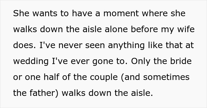 Text discussing a guy rejecting his sister’s wedding idea, highlighting rejection sensitive dysphoria in family conflict. Text discussing a guy rejecting his sister’s wedding idea, highlighting rejection sensitive dysphoria in family conflict.