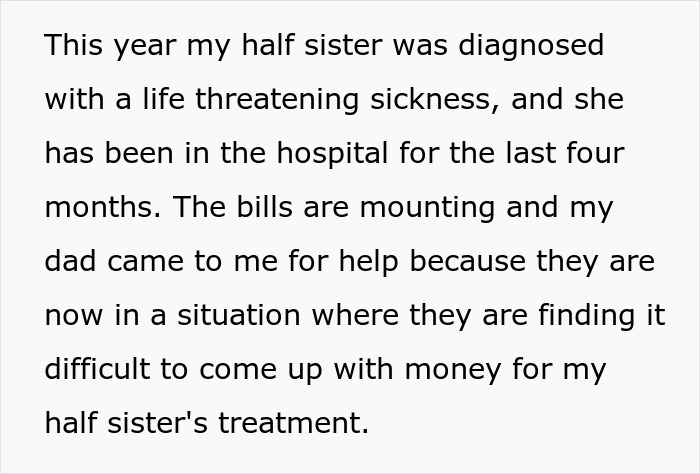 Alt text: Woman refuses to pay for dad’s lovechild’s surgery using inheritance money, causing family dispute over medical bills.