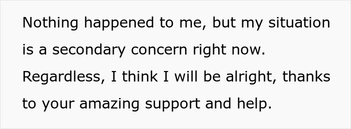 Text excerpt about personal situation and gratitude for support, relating to mom affair college money dad context. Text excerpt about personal situation and gratitude for support, relating to mom affair college money dad context.