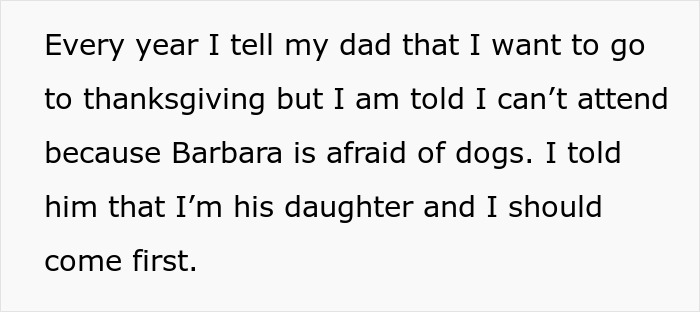 Text about woman service dog Thanksgiving drama, highlighting family conflict over dog's presence at holiday. Text about woman service dog Thanksgiving drama, highlighting family conflict over dog's presence at holiday.