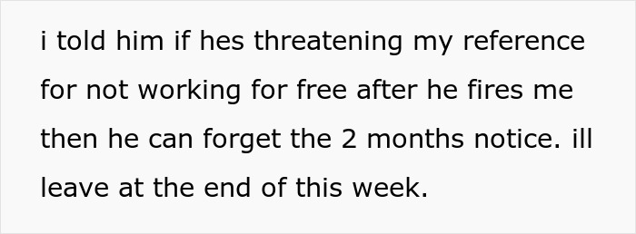 Employee refuses to train replacement without pay after being laid off, threatening boss on job reference and notice period. Employee refuses to train replacement without pay after being laid off, threatening boss on job reference and notice period.
