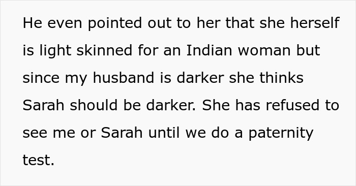 Indian grandmother demands DNA test after claiming baby is too pale to be her son’s child in family dispute. Indian grandmother demands DNA test after claiming baby is too pale to be her son’s child in family dispute.