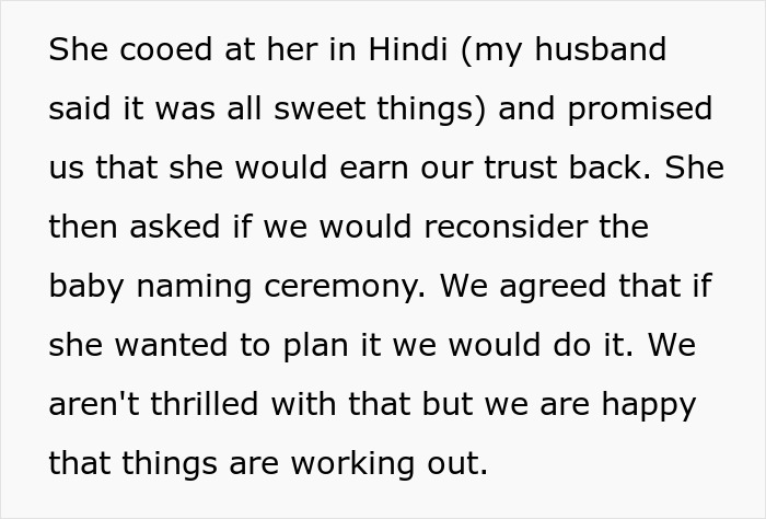 Text excerpt discussing an Indian grandmother demanding a DNA test, claiming baby appears too pale to be her son's child. Text excerpt discussing an Indian grandmother demanding a DNA test, claiming baby appears too pale to be her son's child.