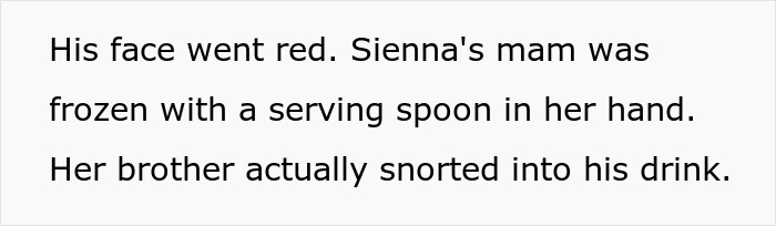 Text on a white background stating a funny guy makes everyone laugh by mocking daughter's boyfriend because of his job.