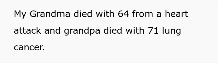 Text on white background stating a family health fund dispute involving a woman suing her half-brother.