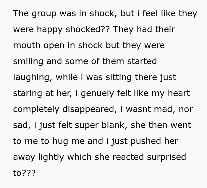 Girlfriend kisses another woman in front of friends, causing shock and confusion over boyfriend's wish to break up. Girlfriend kisses another woman in front of friends, causing shock and confusion over boyfriend's wish to break up.