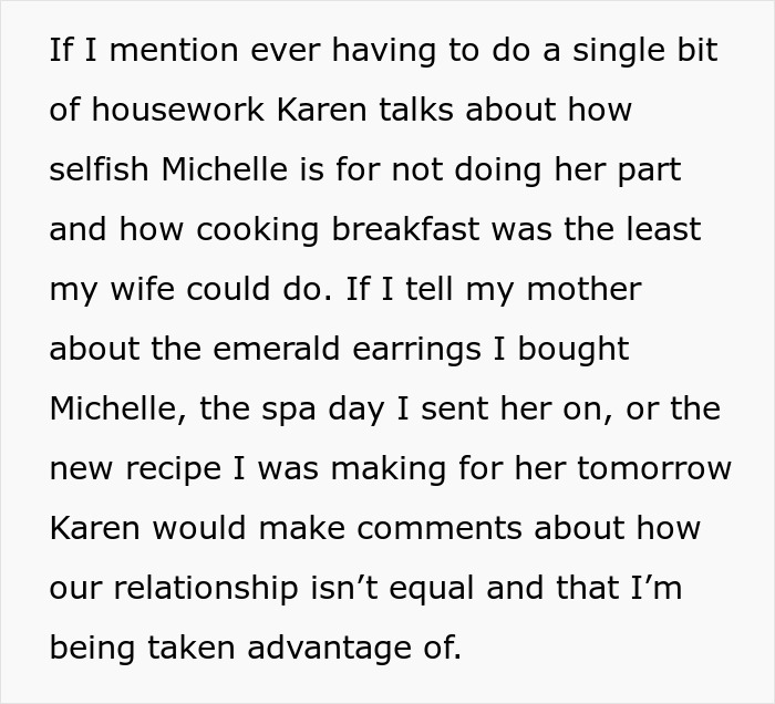 Text expressing frustration over a guy's affection for his sick wife, causing annoyance with his sister. Text expressing frustration over a guy's affection for his sick wife, causing annoyance with his sister.