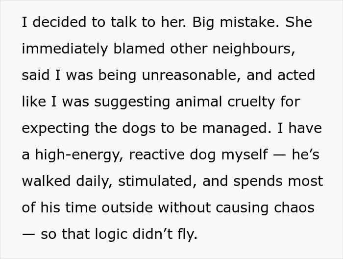 Woman goes nuclear on neighbors for not keeping their dogs quiet, causing tension over noisy pets and responsibility. Woman goes nuclear on neighbors for not keeping their dogs quiet, causing tension over noisy pets and responsibility.