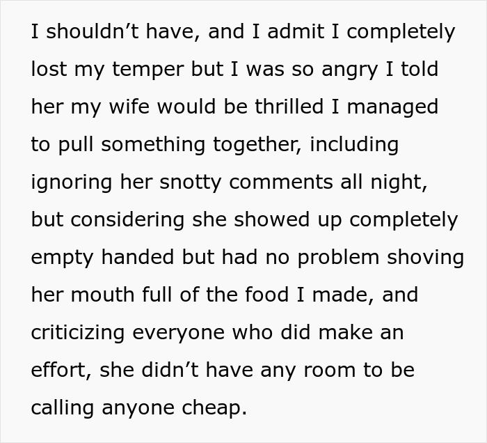 Text excerpt from grieving dad trying to make daughter's birthday special, facing SIL mocking him for spending less money.