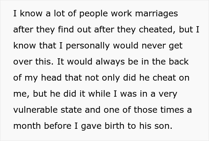 Text about a man cheating during wife’s pregnancy and postpartum, with her feeling betrayed and vulnerable. Text about a man cheating during wife’s pregnancy and postpartum, with her feeling betrayed and vulnerable.