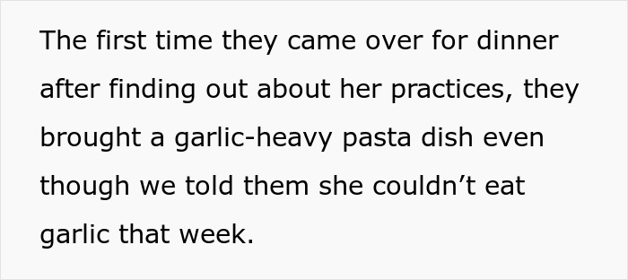 Alt text: Mom reaches breaking point as in-laws mock daughter’s paganism and bring forbidden foods to dinner.