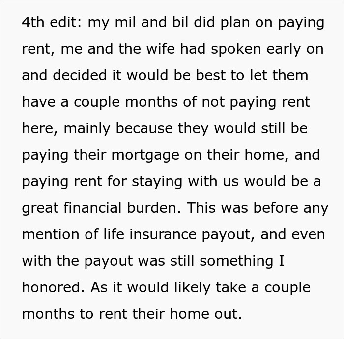 Man houses and supports his in-laws, faces conflict after mother-in-law cuts wife out of the will. Man houses and supports his in-laws, faces conflict after mother-in-law cuts wife out of the will.