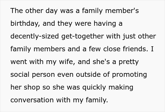 Text excerpt about a family birthday get-together and an Etsy artist promoting bracelets and coupons. Text excerpt about a family birthday get-together and an Etsy artist promoting bracelets and coupons.