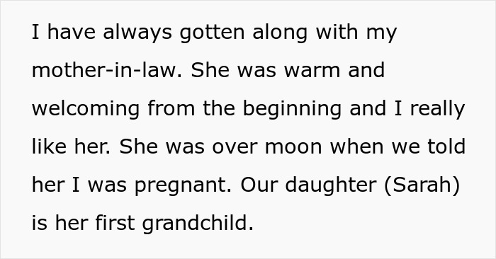 Text excerpt about a warm relationship with mother-in-law before baby born, relating to Indian grandmother demands DNA test. Text excerpt about a warm relationship with mother-in-law before baby born, relating to Indian grandmother demands DNA test.