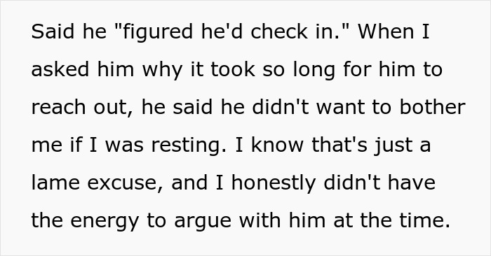 Text about realizing the need for a boyfriend upgrade after lack of calls or visits post-surgery. Text about realizing the need for a boyfriend upgrade after lack of calls or visits post-surgery.
