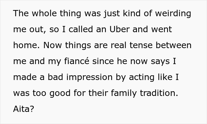 Woman baffled by family's Christmas traditions, causing tension with offended boyfriend over participation conflict.