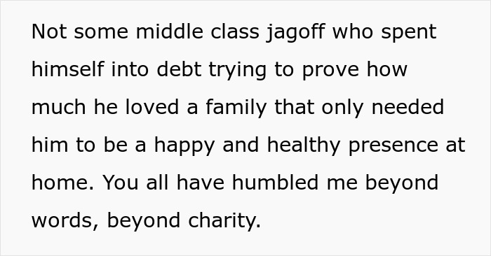 Father considers canceling Christmas due to financial struggles, worried children won't notice or remember the holiday.