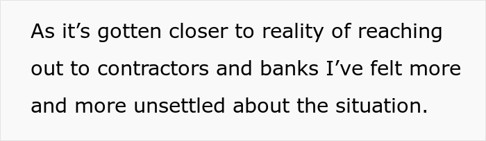 Text excerpt discussing the boyfriend and girlfriend’s disagreement over financing a $100k renovation without a ring. Text excerpt discussing the boyfriend and girlfriend’s disagreement over financing a $100k renovation without a ring.