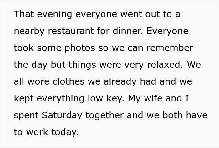 Text about a relaxed dinner after a big wedding day where the guy rejects sister’s idea causing family tension. Text about a relaxed dinner after a big wedding day where the guy rejects sister’s idea causing family tension.