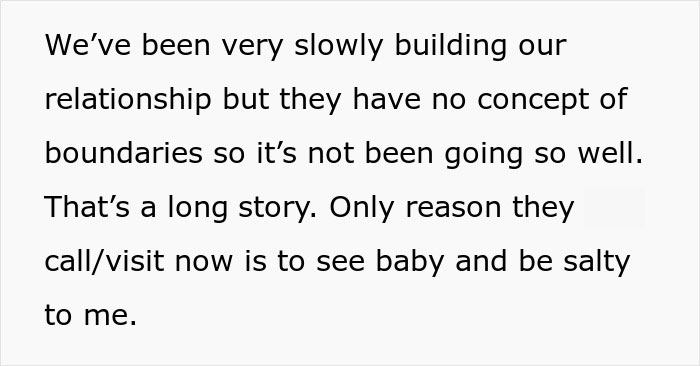 Text describing family issues and boundaries related to a surprise Christmas visit that leads to being kicked out.