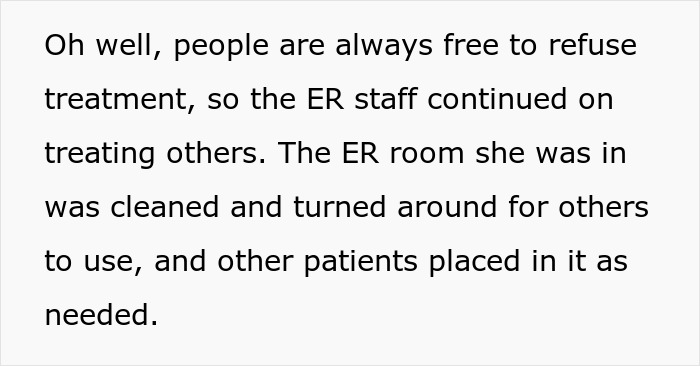 ER staff treating patients while a Karen patient tries to impose rules and calls the cops after being refused treatment ER staff treating patients while a Karen patient tries to impose rules and calls the cops after being refused treatment