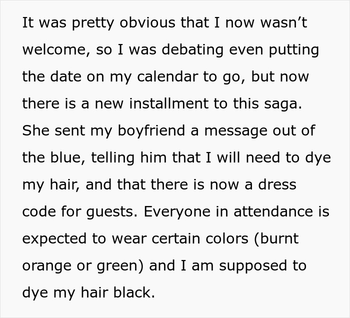 Ginger Woman Stunned After BF's Sis Wants Her To Dye Her Hair Black For The Wedding, Says No Way Ginger Woman Stunned After BF's Sis Wants Her To Dye Her Hair Black For The Wedding, Says No Way