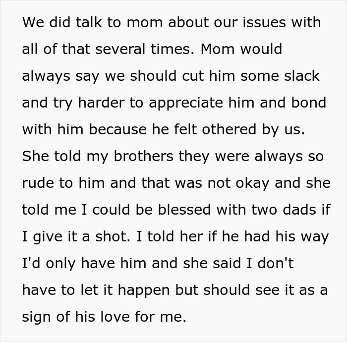 Children frustrated as stepdad tries to displace bio dad from their hearts but fails to gain their love. Children frustrated as stepdad tries to displace bio dad from their hearts but fails to gain their love.