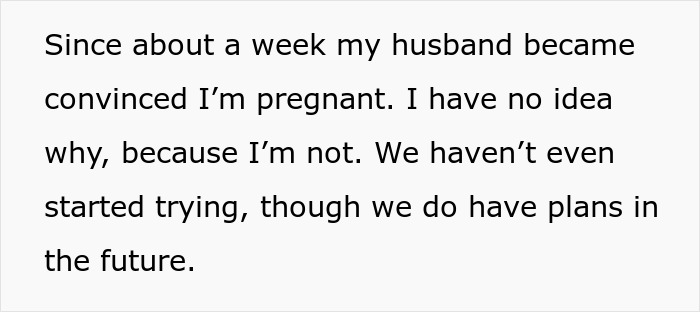 Text excerpt about a woman’s husband convinced she’s pregnant, highlighting obsession as a sign of a life-threatening condition. Text excerpt about a woman’s husband convinced she’s pregnant, highlighting obsession as a sign of a life-threatening condition.