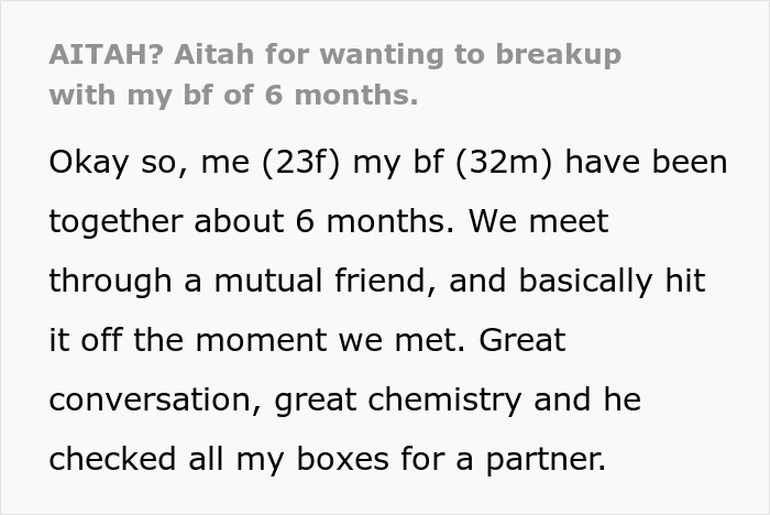 Screenshot of text about a woman realizing her boyfriend wanted a nanny with benefits, not a partner after moving in.