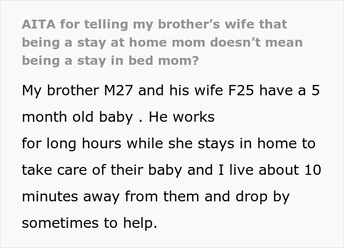 Text excerpt about a woman addressing the reality of being a stay-at-home mom versus being a stay-in-bed mom.