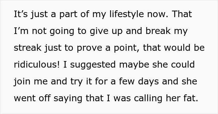 Text excerpt about avid walker committed to 20K steps per day facing mockery from sister-in-law and responding firmly. Text excerpt about avid walker committed to 20K steps per day facing mockery from sister-in-law and responding firmly.