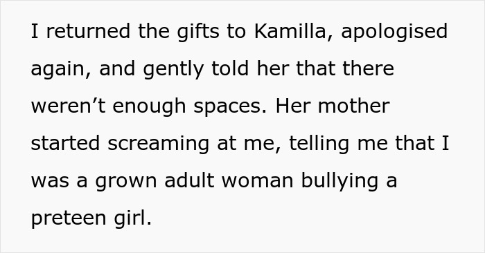 Text about a 13-year-old refusing to invite a girl from school, with the mom supporting the mean plan. Text about a 13-year-old refusing to invite a girl from school, with the mom supporting the mean plan.