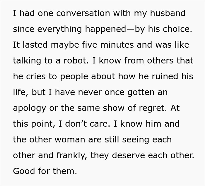 Woman shares inspiring 5 year update after leaving her cheating husband and finding strength to move on.
