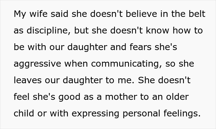 Text discussing a man feeling like a single parent as his wife prioritizes work and struggles to connect with their 10-year-old. Text discussing a man feeling like a single parent as his wife prioritizes work and struggles to connect with their 10-year-old.