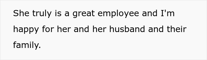 Text excerpt discussing a boss wondering if they should ask an employee if she is pregnant in a right to fire state.