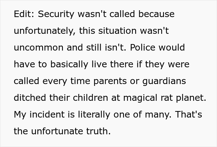 Theme park worker left carrying unknown baby for 30 minutes as parents vanish into crowded area at amusement park. Theme park worker left carrying unknown baby for 30 minutes as parents vanish into crowded area at amusement park.