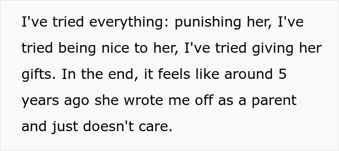 Man reflects on teen’s rude attitude lasting 5 years, feeling abandoned despite efforts to improve their relationship.