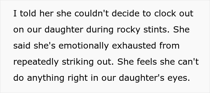 Man expresses feeling like a single parent as wife prioritizes work over 10-year-old daughter, causing emotional strain. Man expresses feeling like a single parent as wife prioritizes work over 10-year-old daughter, causing emotional strain.