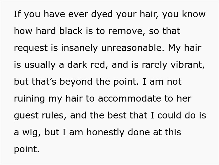 Ginger Woman Stunned After BF's Sis Wants Her To Dye Her Hair Black For The Wedding, Says No Way Ginger Woman Stunned After BF's Sis Wants Her To Dye Her Hair Black For The Wedding, Says No Way