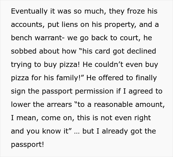 ALT text: Court documents reveal toxic guy’s financial troubles impacting his family as delayed karma unfolds over 15 years.