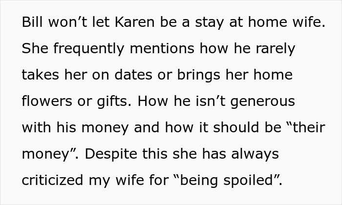 Text about a guy’s affection for his sick wife annoying his sister and revealing truth about her husband’s feelings.