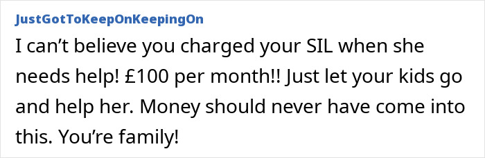 Screenshot of a Reddit comment discussing a pregnant SIL paying nieces for help and family tensions over money. Screenshot of a Reddit comment discussing a pregnant SIL paying nieces for help and family tensions over money.