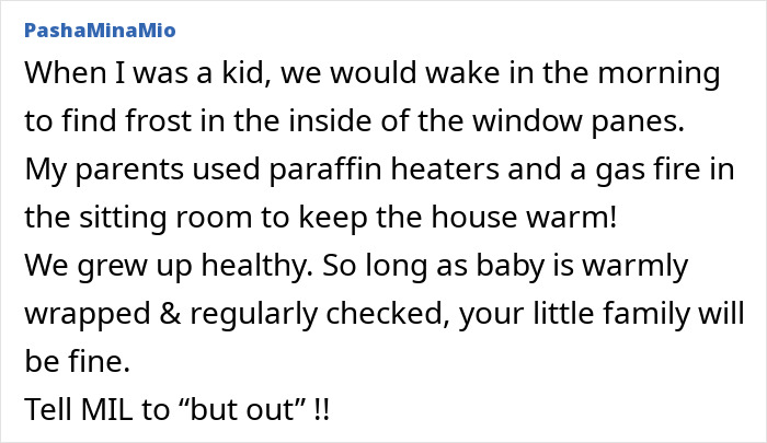 MIL Complains Couple's House Is Too Cold For Newborn, Stubborn DIL Gets Reality Check From Netizens MIL Complains Couple's House Is Too Cold For Newborn, Stubborn DIL Gets Reality Check From Netizens