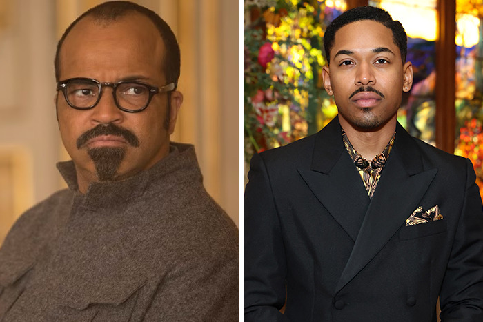 Side-by-side image of iconic Hunger Games characters and actors from the new film, showcasing distinctive looks and styles.