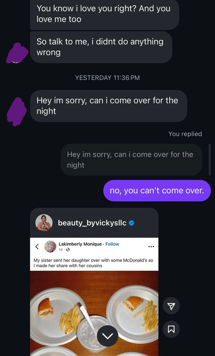 Text message conversation showing a guy forgetting his girlfriend’s birthday and demanding apologies for bothering him. Text message conversation showing a guy forgetting his girlfriend’s birthday and demanding apologies for bothering him.