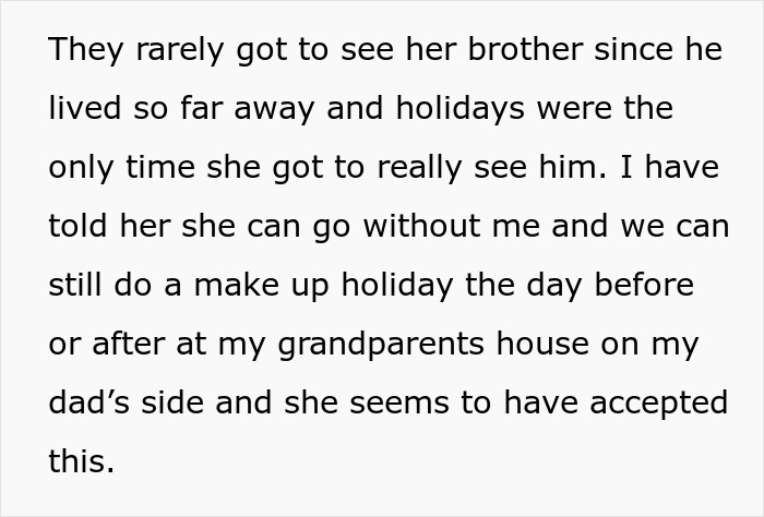 Text excerpt about family holiday plans, illustrating bride mad cousin dress wedding conflict and emotions.