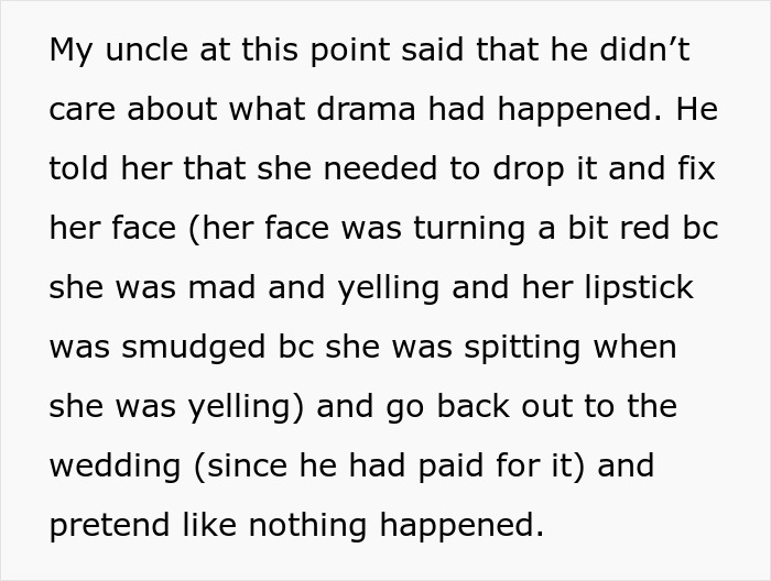 Text describing a bride mad cousin’s dress drama at a wedding, showing tension and conflict in family gathering. Text describing a bride mad cousin’s dress drama at a wedding, showing tension and conflict in family gathering.