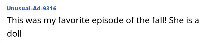Screenshot of a social media comment praising an episode, referencing Brittany Snow and Hollywood’s hidden age rule for women.